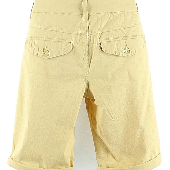 Vanilla Star Sz 9 x 10" Golden Yellow Cuffed Cotton Spandex Bermuda Shorts - Picture 3 of 10